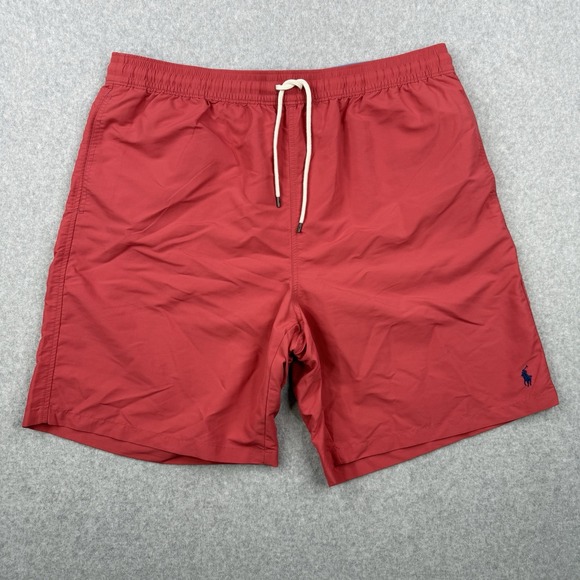 Polo‎ Ralph Lauren Shorts Mens XLT Tall Pink Mesh Lined Swim Trunks Surf Beach - Picture 1 of 15